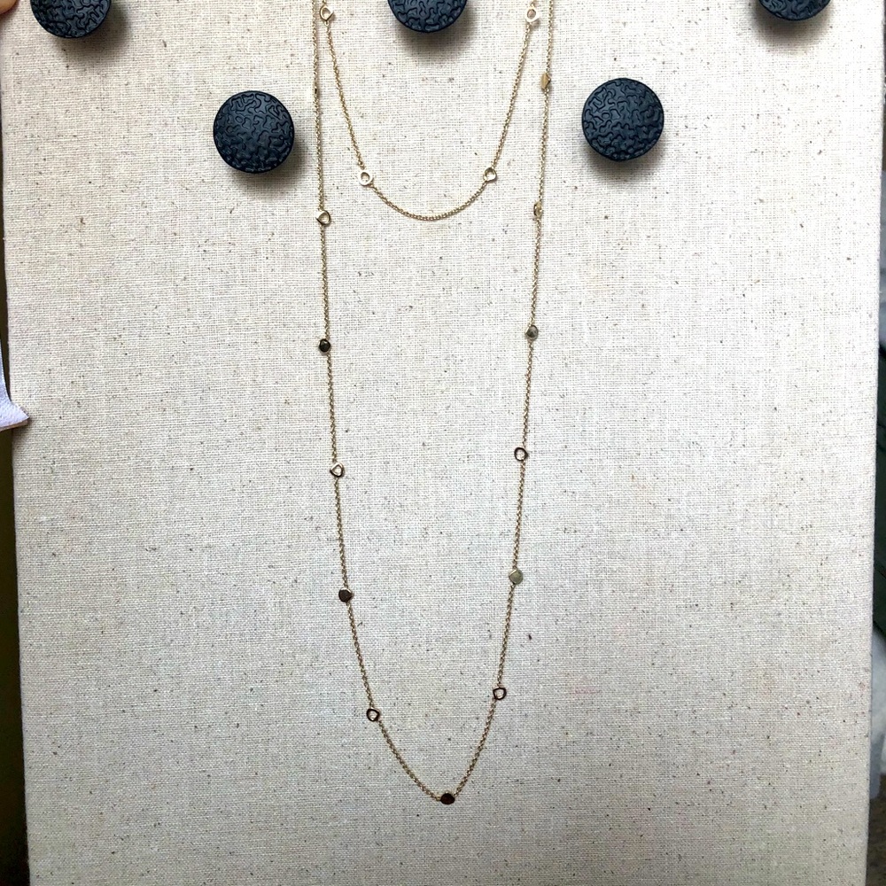 Banana Republic Gold Double Layer Necklace
